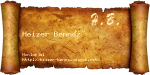 Heizer Bennó névjegykártya